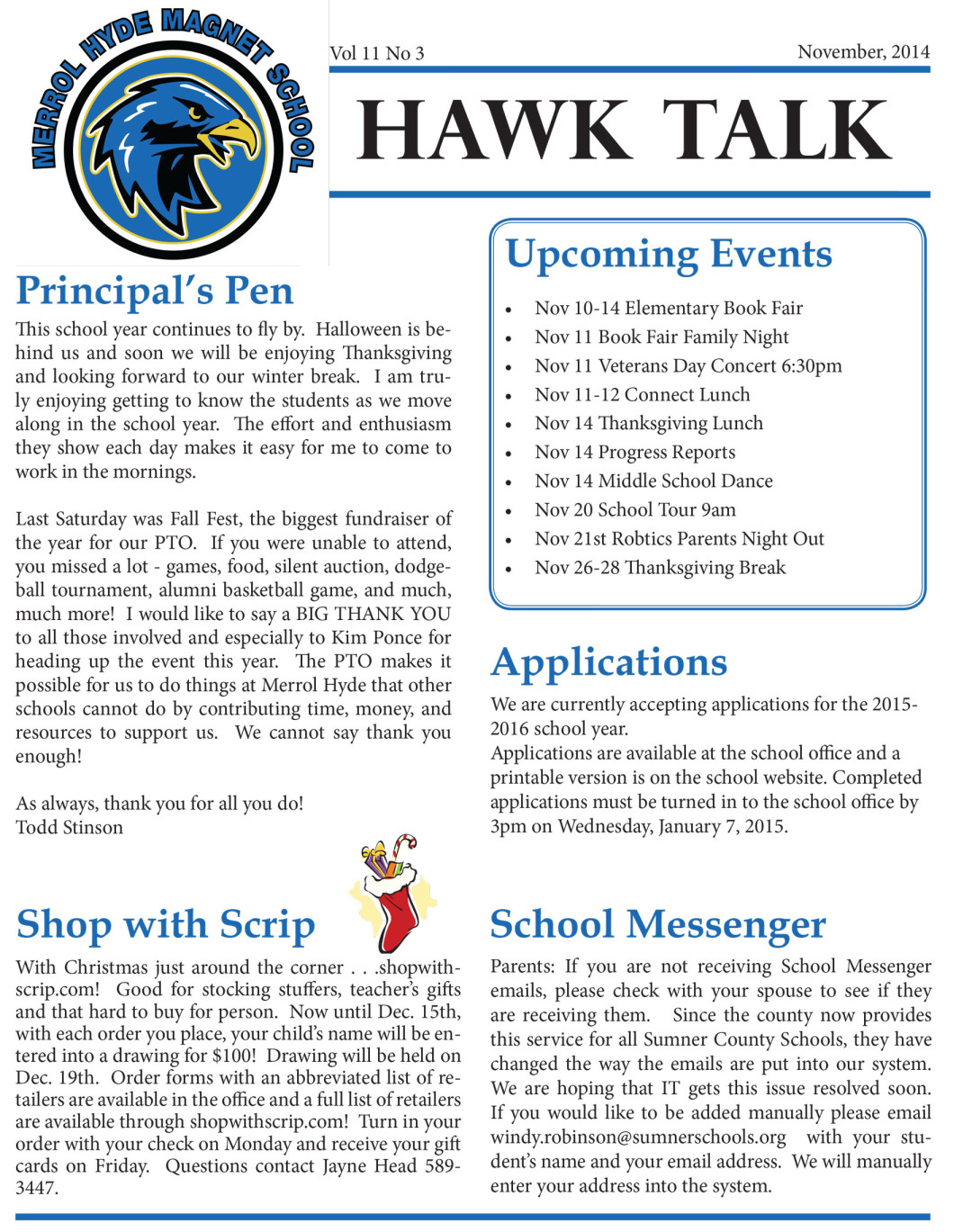 Hawk Talk Newsletter